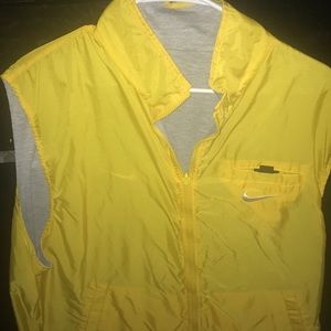 Nike Yellow Sleeveless Jacket